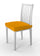 Set mit 2 Stretch-Stuhlhussen aus gelbem Polyester