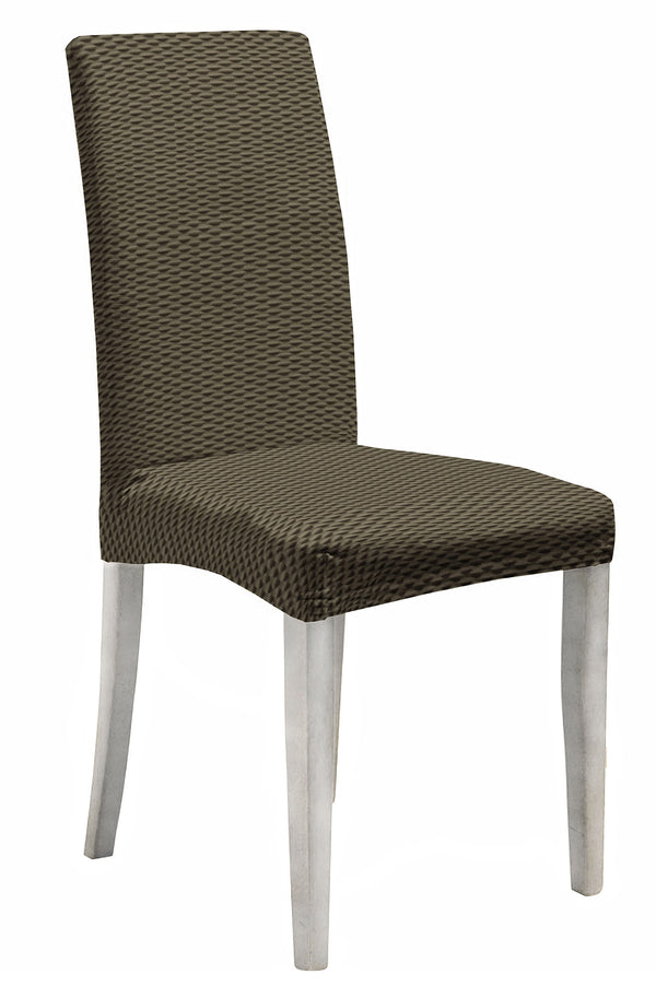 2er-Set Stuhlhussen mit elastischer Rückenlehne aus modisch taupefarbenem Polyester prezzo