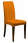Satz mit 2 Stuhlhussen mit elastischer Rückseite aus orangefarbenem Polyester