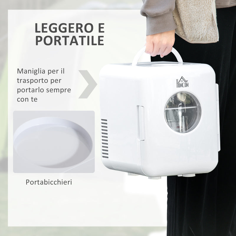 Frigo Portatile Elettrico 60W 25,8x20,5x26,3 cm 4L in ABS Bianco-6
