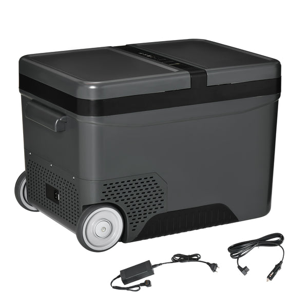 online Elektrische tragbare Kompressorkühlbox 35 Liter für PKW und LKW Dunkelgrau
