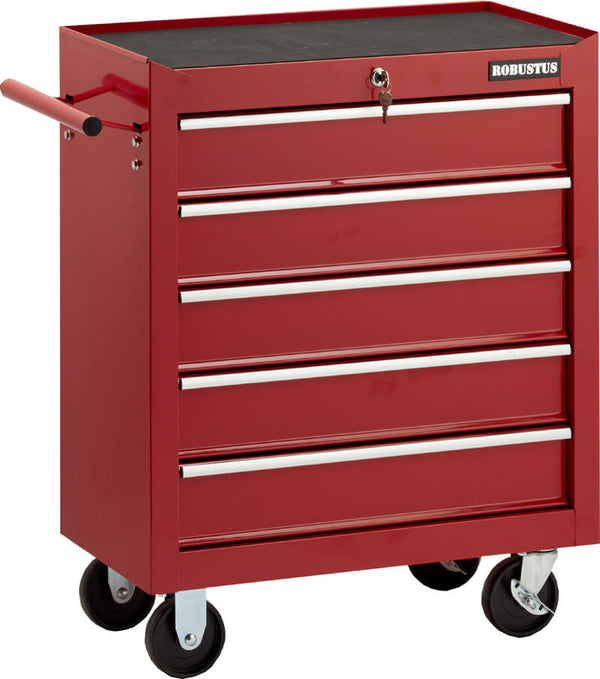 sconto Trolley Toolbox Work Tools 5 Schubladen Fadi Red