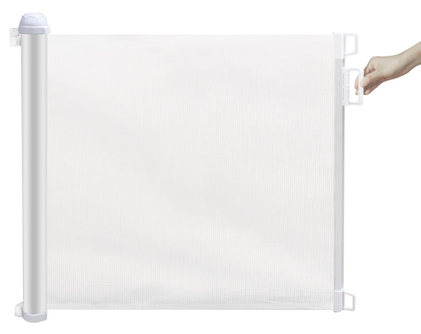 Kindergitter Einziehbare Schutzbarriere 130x8x88 cm Fadi Luxe White acquista