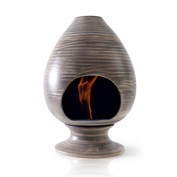 Bioethanol-Bodenkamin aus Keramik 35x50 cm Ferazzoli Pigna Grey Millerighe acquista