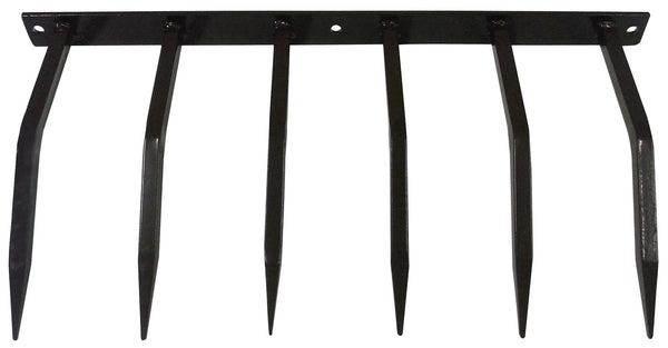 sconto Einbruchschutz mit Stahlspikes 49x24 cm für Balkonwände Schwarz geprägt