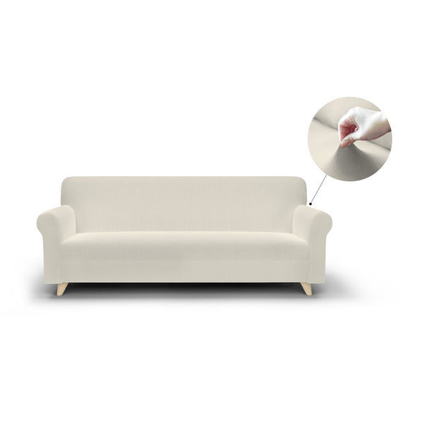 online Stretch-Sofabezug aus Dahlia-Creme-Polyester, verschiedene Größen