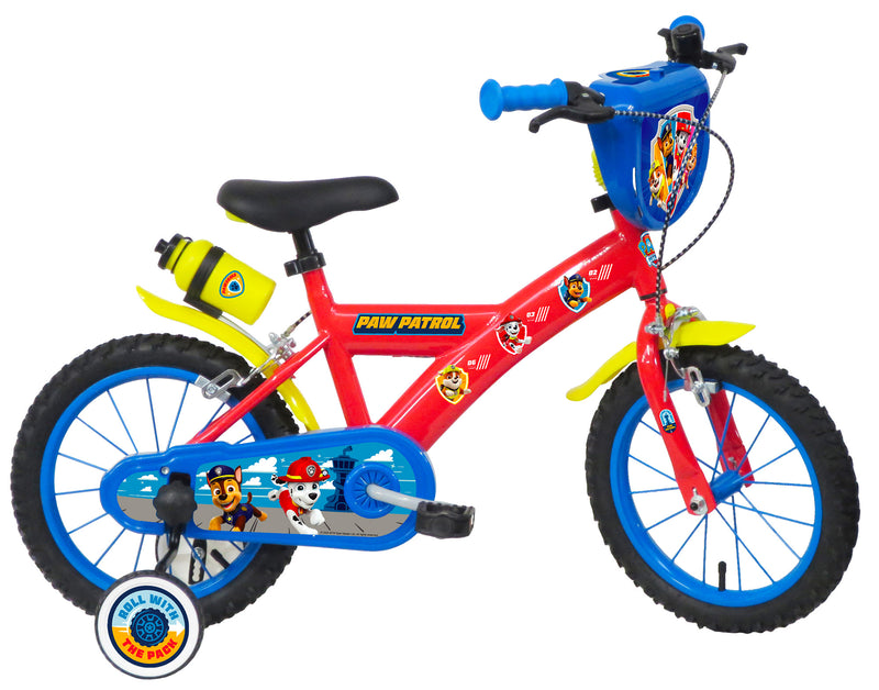 Bicicletta per Bambino 14” 2 Freni Paw Patrol Rossa-1