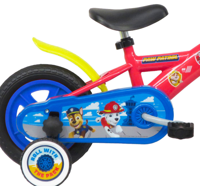 Bicicletta per Bambino 10” Senza Freni Gomme in Eva Paw Patrol Rossa-3