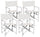 Set mit 4 Gartendirektorstühlen 55 x 52 x 86 cm in ecrufarbenem Aluminium