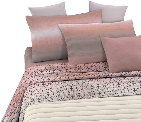 Bettlaken-Set mit Aufdruck oben und unten und Athena Dakar Pink Kissenbezüge in verschiedenen Größen acquista