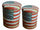 Set 2 Pouf Round Container aus MDF USA