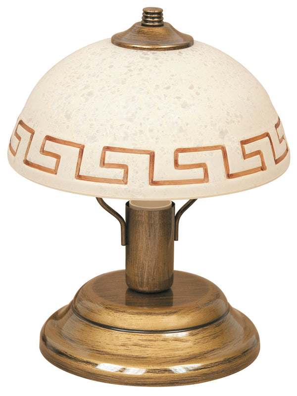 online Vintage Tischlampe Lampenschirm aus Metall Antikes griechisches Glas Rustikale Lampe E14 Environment CLEO / L
