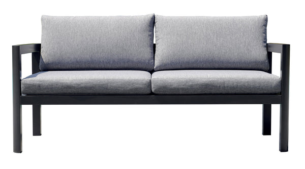 2-Sitzer-Gartensofa 155 x 75 x 60 cm in anthrazitfarbenem Aluminium sconto
