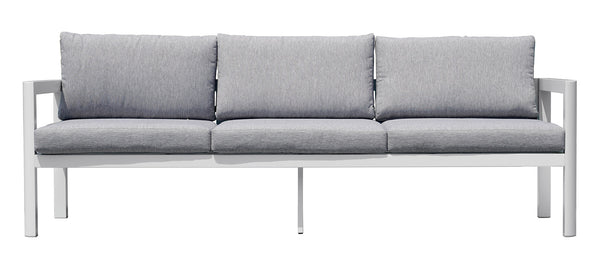 3-Sitzer-Gartensofa 213 x 75 x 60 cm in Weißaluminium online