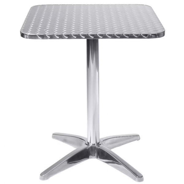 online Säulentisch 60 x 60 x 70 h cm aus grauem Aluminium