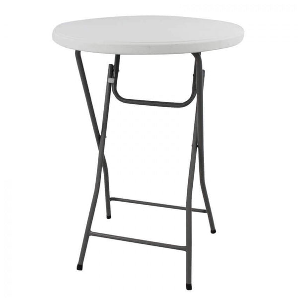 Klappbarer Catering-Tisch Ø60x110 h cm aus grauem Stahl sconto