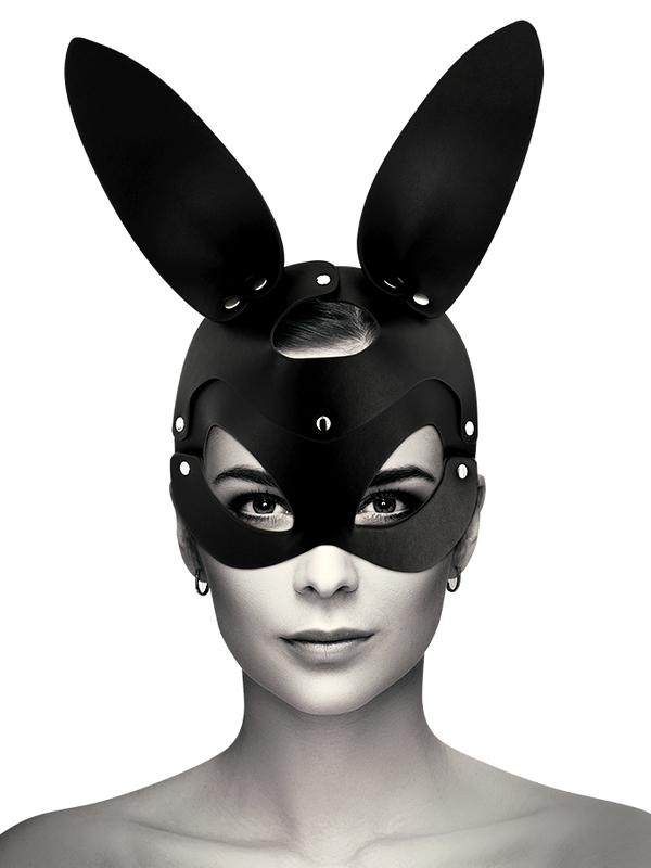 acquista Chic Desire - Hasenmaske aus schwarzem Kunstleder