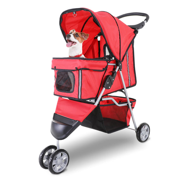 acquista Kinderwagen für Hunde Rot 75x45x97 cm