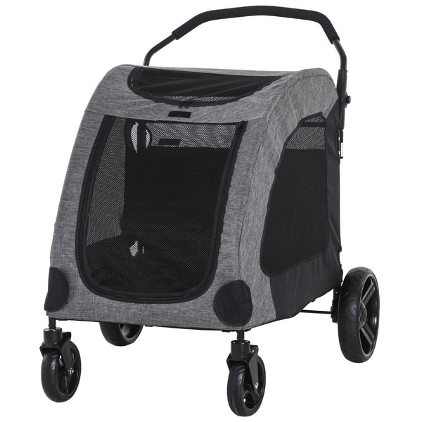 online Kinderwagen für mittelgroße Hunde 98 x 82 x 110 cm aus Aluminium und grauem Oxford-Stoff
