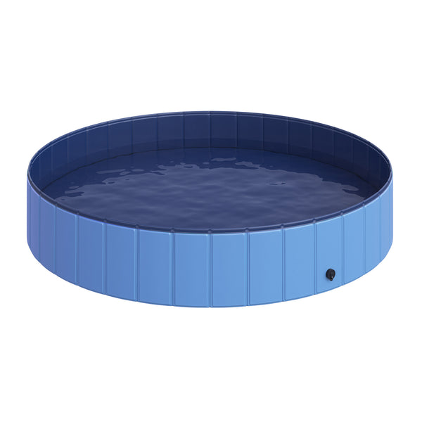 sconto Faltbarer Pool für Hunde aus hellblauem PVC Ø160x30h cm