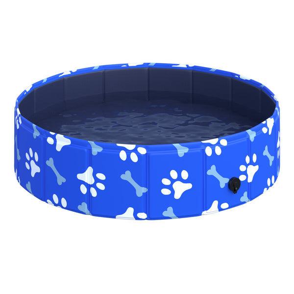 prezzo Starrer Pool für kleine Hunde 25 kg Ø80x20 cm aus PVC und blauer Spanplatte