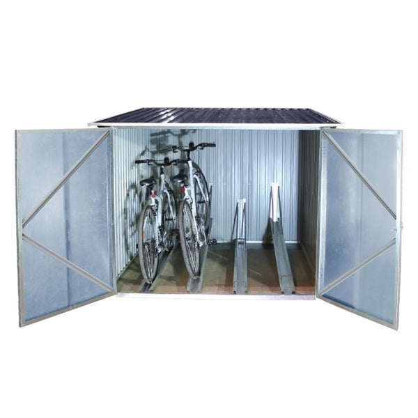 Box für Fahrräder 203x203x162 cm in Anthrazit und Weißmetall prezzo