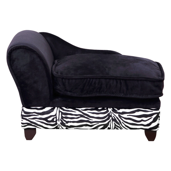 Sofa für Haustiere mit Staufach Schwarz und Weiß 57x34x36 cm acquista