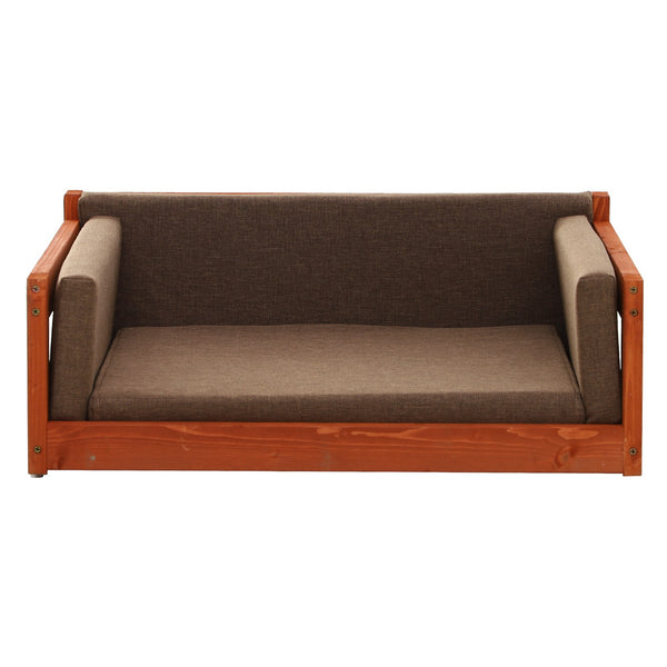 Sofa für Hunde und Katzen 62,5x54,5x23 cm in Holz mit Kissen Oklahoma prezzo