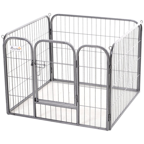 online Zaun Zaun für Haustiere 82 x 82 x 60 cm aus grauem Metall