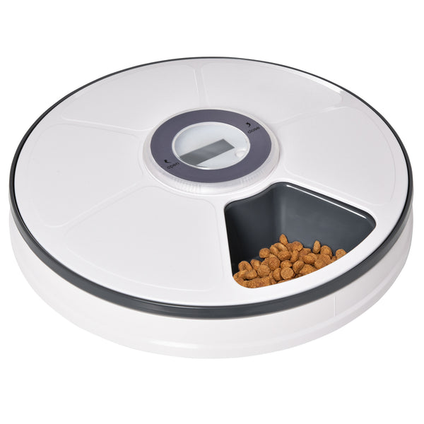 Ø30,5x7,2 cm Batteriebetriebener automatischer Futterspender für Hunde und Katzen mit Timer und Display sconto