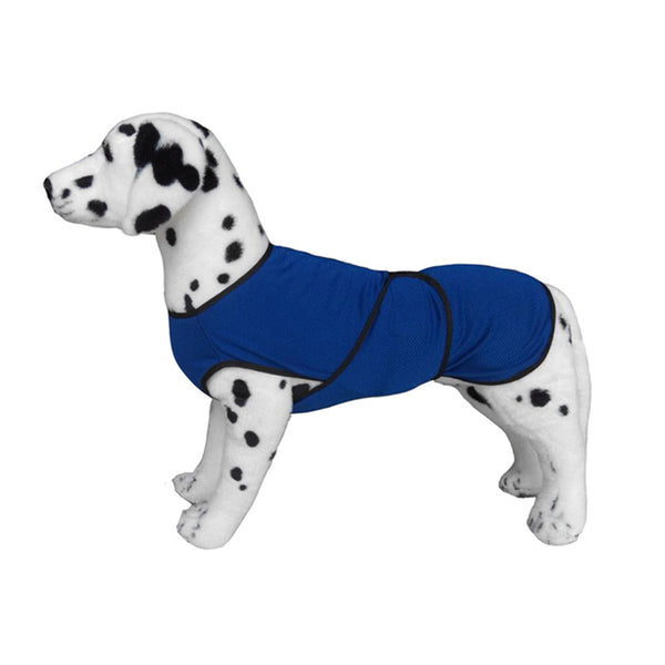 sconto Mantel für Hund aus blauer, atmungsaktiver Mikrofaser, verschiedene Größen