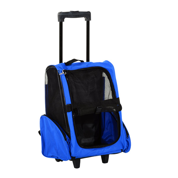 prezzo Trolley-Rucksack 2 in 1 für kleine Haustiere 36x30x49 cm Blau