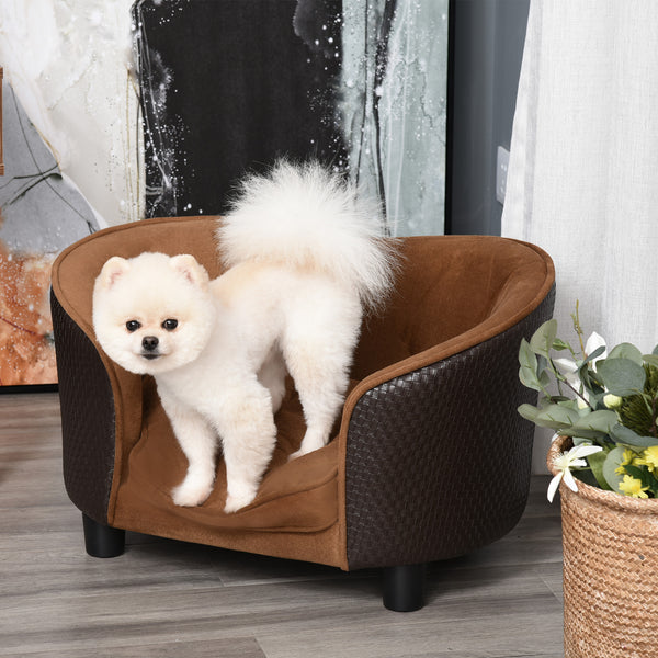 Sofa für Hunde und Katzen 70 x 48 x 40 cm mit braunem Supreme-Kissen prezzo