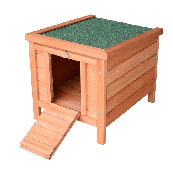 Kaninchenstall für Kleintiere mit aufklappbarem Dach aus Holz 51x42x43 cm prezzo