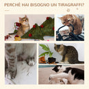Albero Tiragraffi con Cuccia per Gatti in Legno Sisal Naturale Beige 40x30x131 cm -6