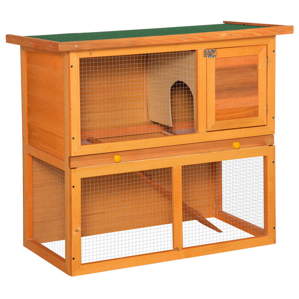 Käfig für Kaninchenstall Outdoor aus Tannenholz 90x45x80 cm prezzo