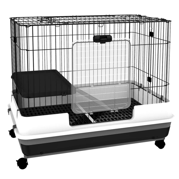Käfig für Hamster 81,2x52,7x66 cm aus Metall und schwarzem Kunststoff sconto