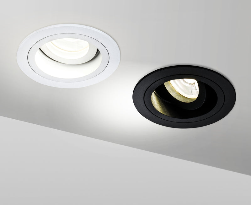 Faretto da incasso Downlight in Alluminio Atom Nero-2
