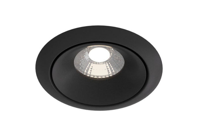 Faretto da incasso Downlight in Alluminio Yin Nero-1