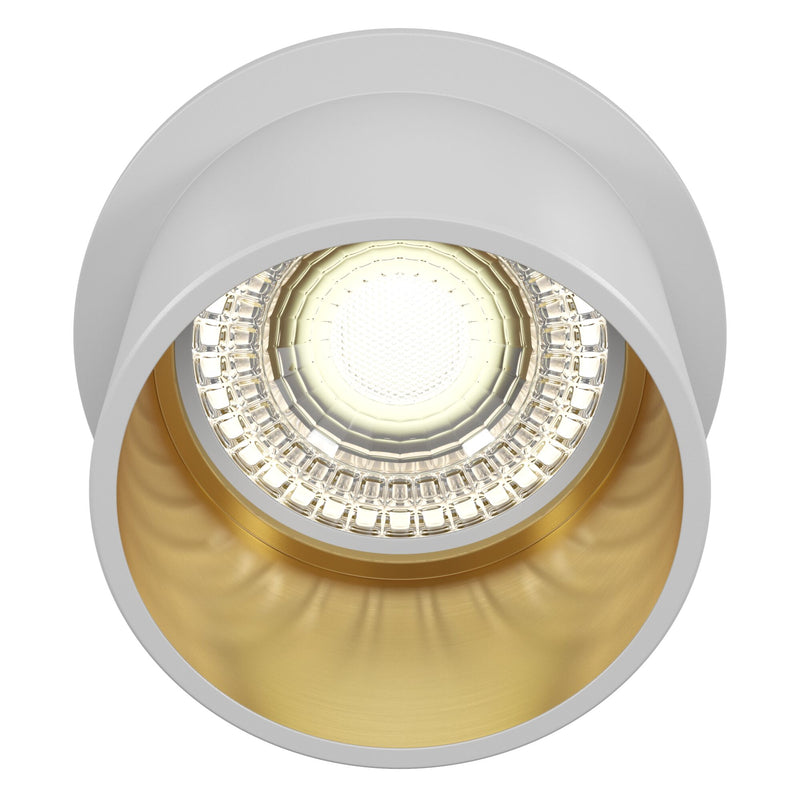 Faretto da incasso Downlight in Alluminio Reif Bianco con Oro-1