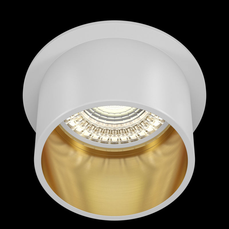 Faretto da incasso Downlight in Alluminio Reif Bianco con Oro-2