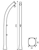 Doccia Solare da Giardino 25L Miscelatore e Lavapiedi Rosa-3