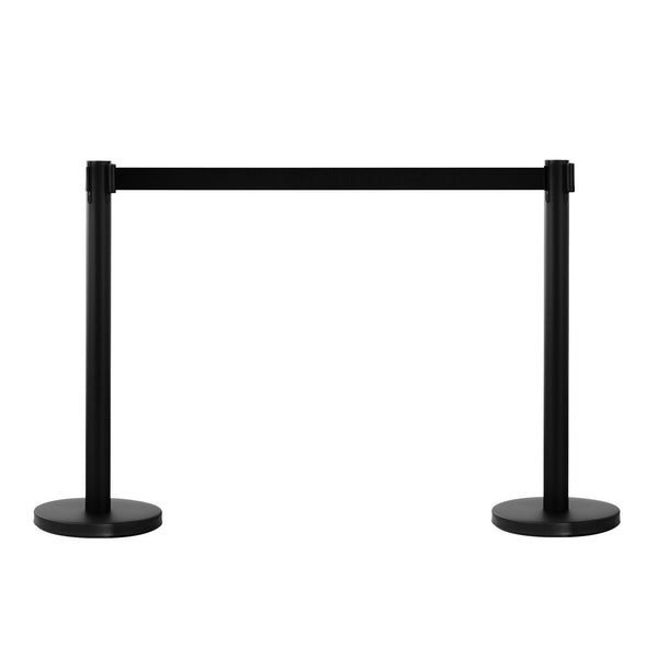 2 Gardinenstangen von 2 m aus schwarzem Edelstahl Ø32x90 cm online