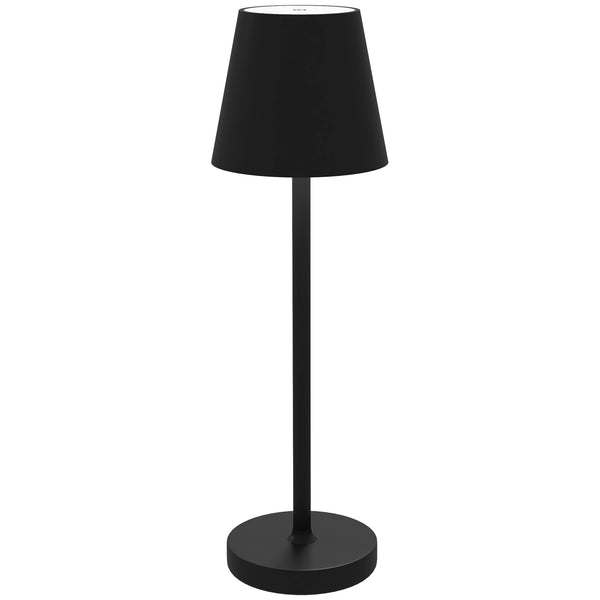 Lampada da Tavolo Portatile Ø11,2x36,5 cm in Acrilico e Metallo Nero acquista