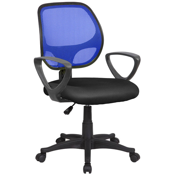 online Operativer Bürostuhl in Tosini Atlanta Blue/Black Fabric und Mesh