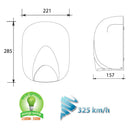 Asciugamani Elettrico con Fotocellula 1100W Vama Ecoflow SF 1100 HOT Alluminio Satinato-4