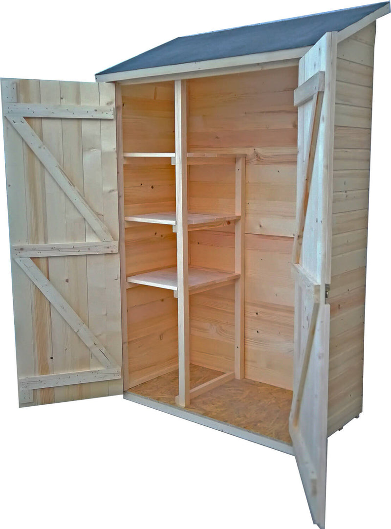 Casetta Box da Giardino 1,2x0,6 m con Pavimento in Legno Picea Massello 16mm Eden-3