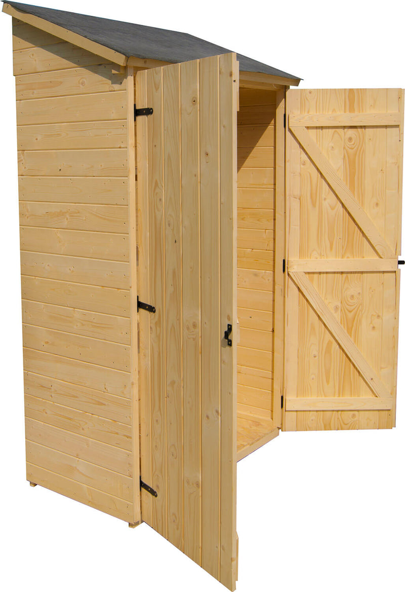 Casetta Box da Giardino 1,2x0,6 m con Pavimento in Legno Picea Massello 16mm Eden-6