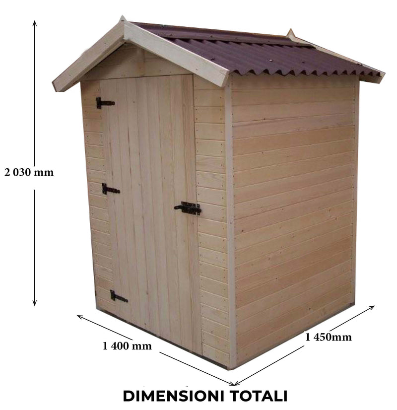Casetta Box da Giardino 1,2x1,2 m con Pavimento in Legno Picea Massello 16mm Eden-5