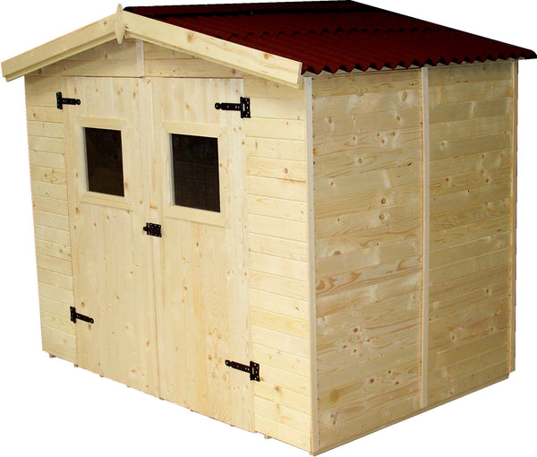 online Casetta Box da Giardino 2,4x1,6 m con Pavimento in Legno Picea Massello 16mm Eden